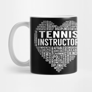 Tennis Instructor Heart Mug